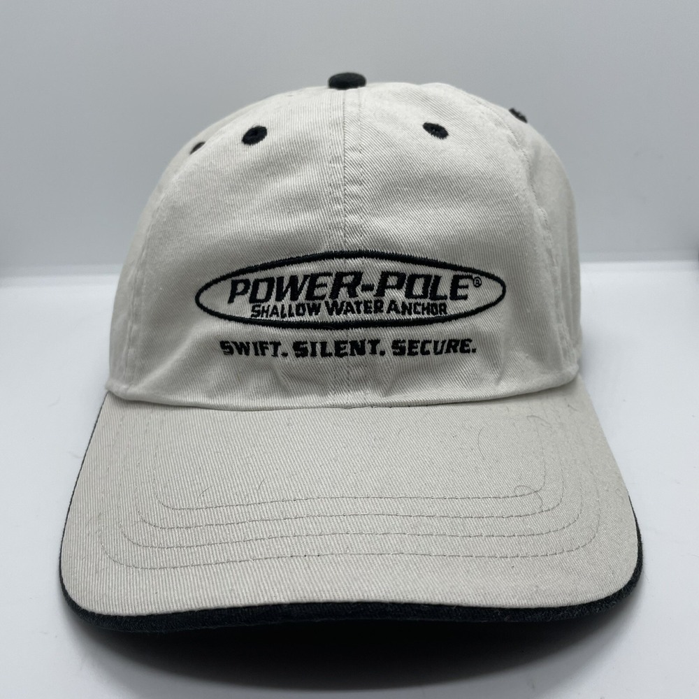 Power Pole Shallow Water Anchor‎ Hat Fishing Adjustable H&L Strap Beige